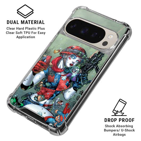 DC Comics Harley Quinn Little Black Book Cover#47 New 52 Art by Jim Lee Pixel 9/9 Pro Clear Case